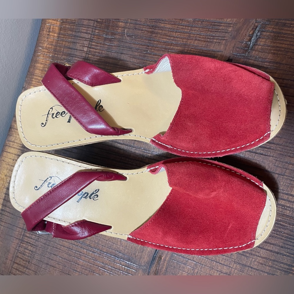 Free People wedge heel sandal.